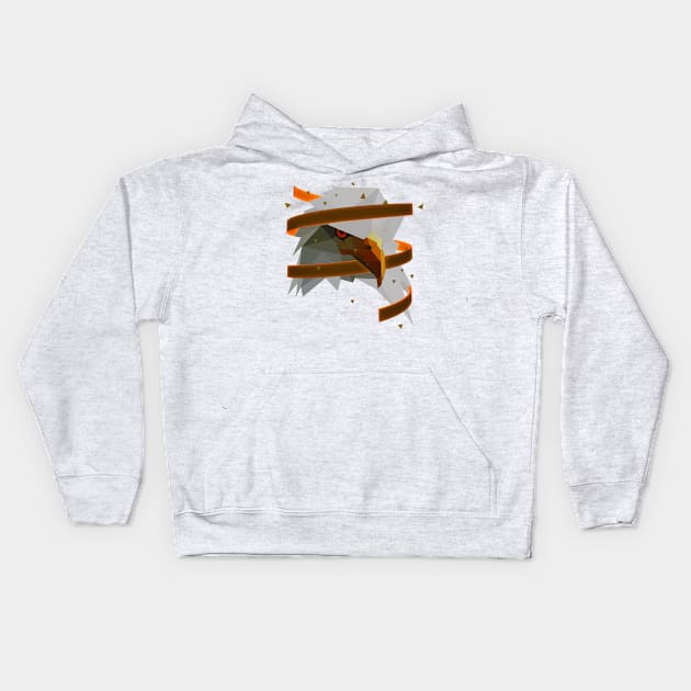 Eagle - 3D Art Polygonal Animal Kids Hoodie by Quentin1984